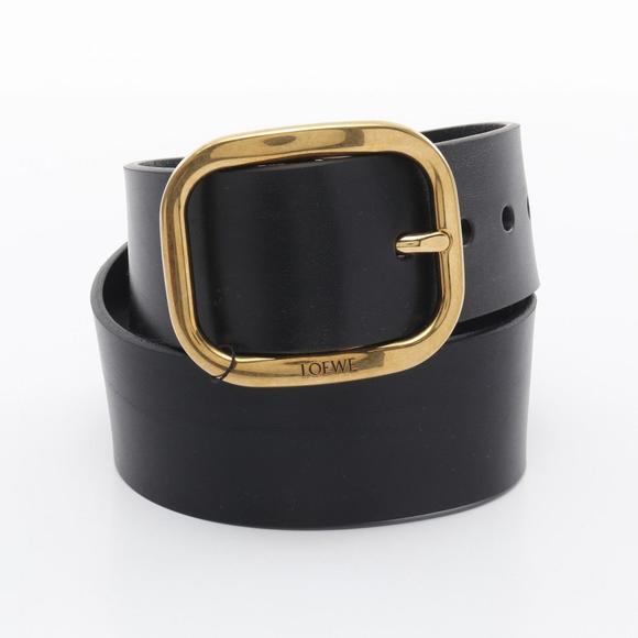 LOEWE Black Leather Belt - Picture 1 of 6